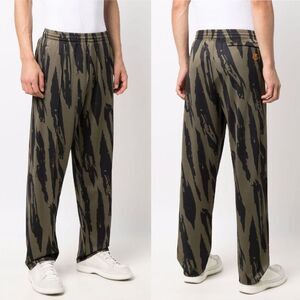 Kenzo Pleat Camo Lounge Pants, Printed Track, NWT, Size L